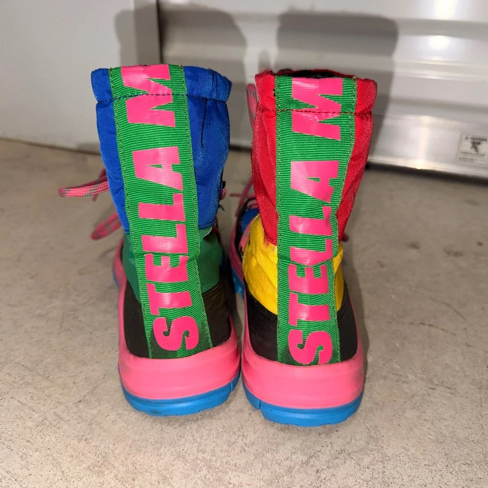 Stella McCartney Kids SnowBoots‎ Girls 5 Multi Color Block Vibram Sole Nylon